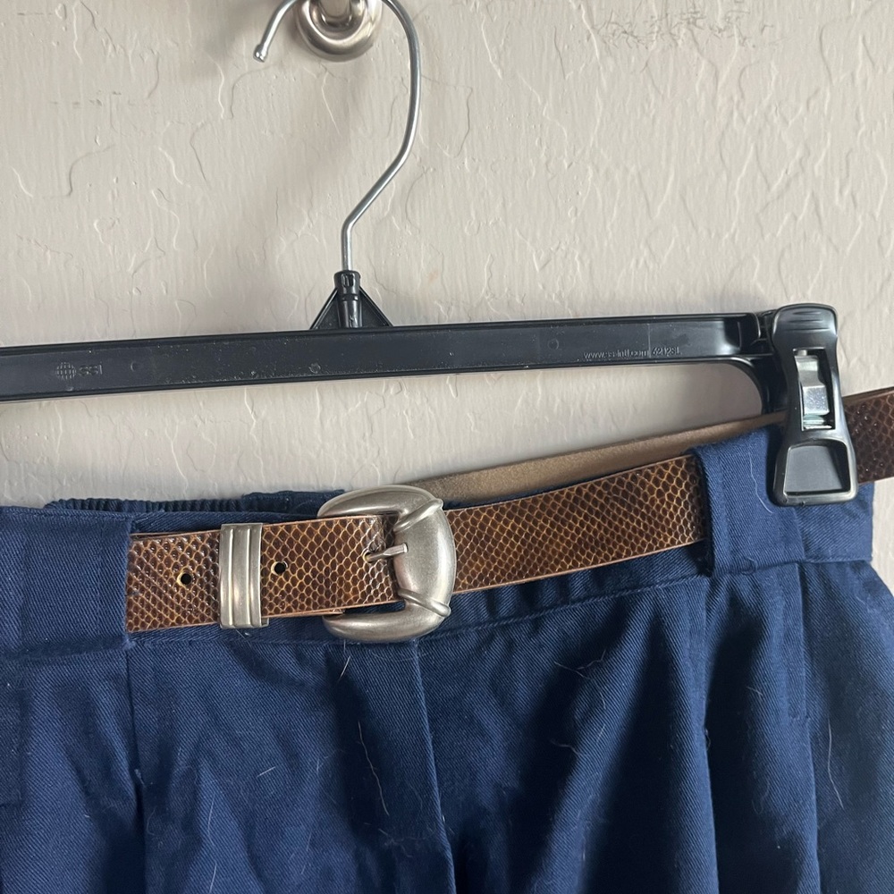 Vintage Navy Trend Pleated Pants Brown High Rise Belt Size 10 NWT - Picture 5 of 8